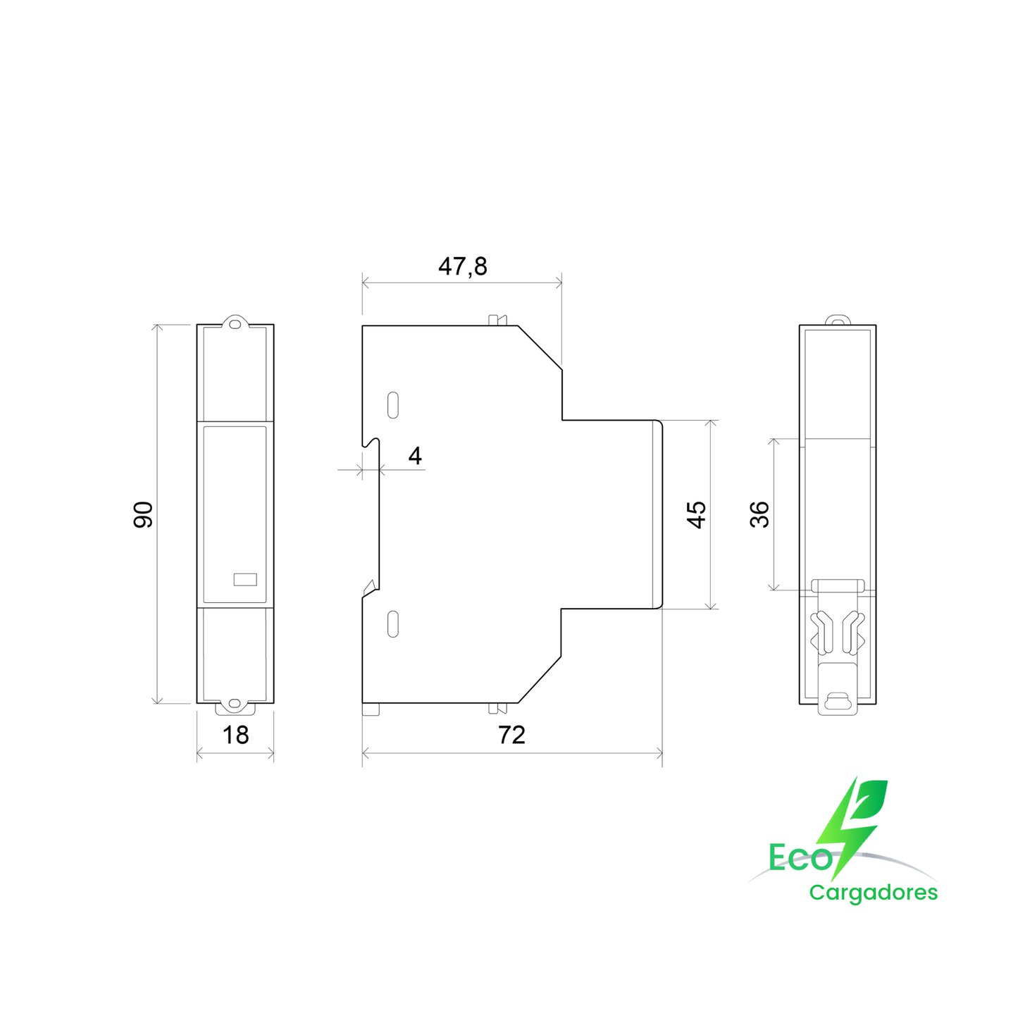 Contador de Energía Monofásico CEM-C12c-MID con Comunicación RS-485 Modbus
