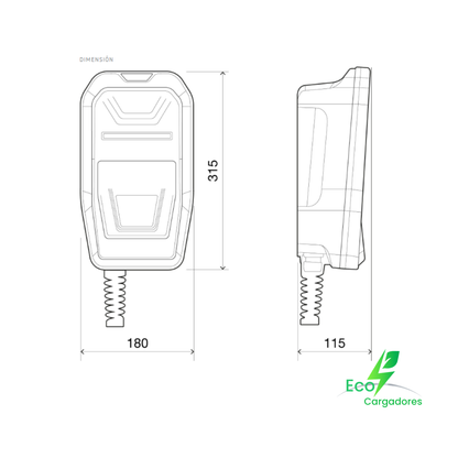 Cargador Doméstico Trifásico eHome T2C16 TRI (11 kW)