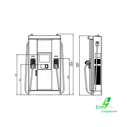 Estación de Recarga Rápida DC RAPTION 80C CCS2-CCS2 5M (80 kW)